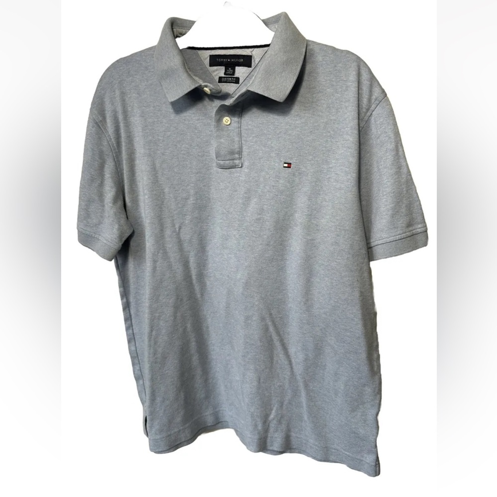 Tommy Hilfiger Custom Fit Men’s Polo Sky  Blue Heather